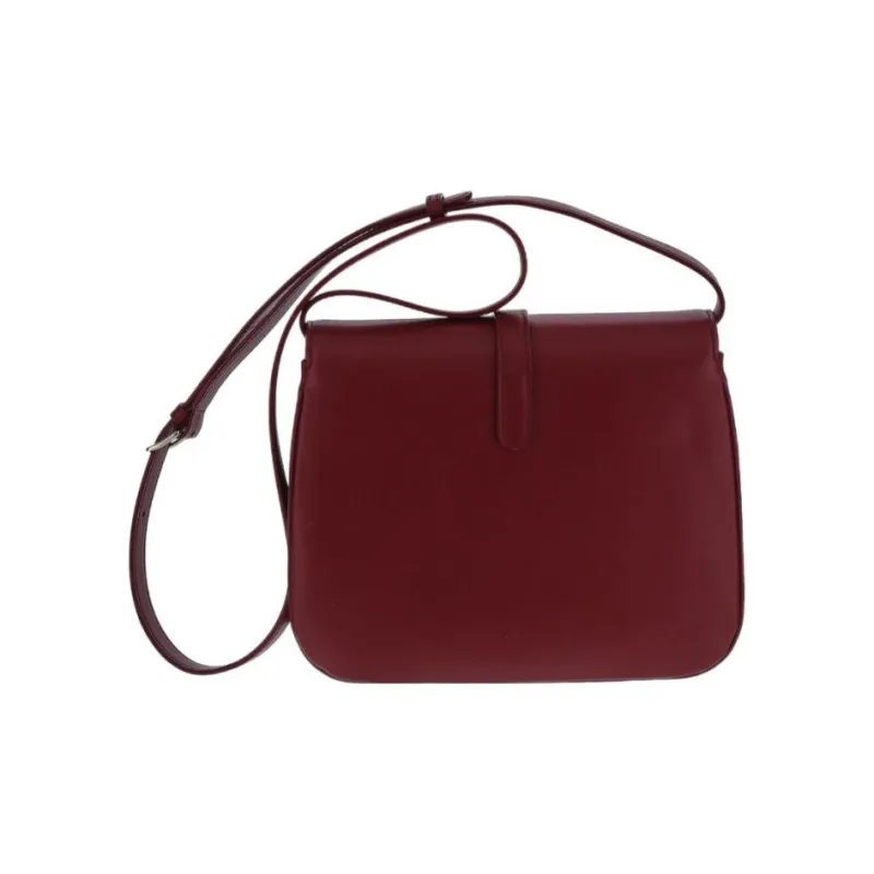 CELINE Tabou Smooth Calf Leather Shoulder Bag Crossbody Bag Regular Women's Burgundy-2