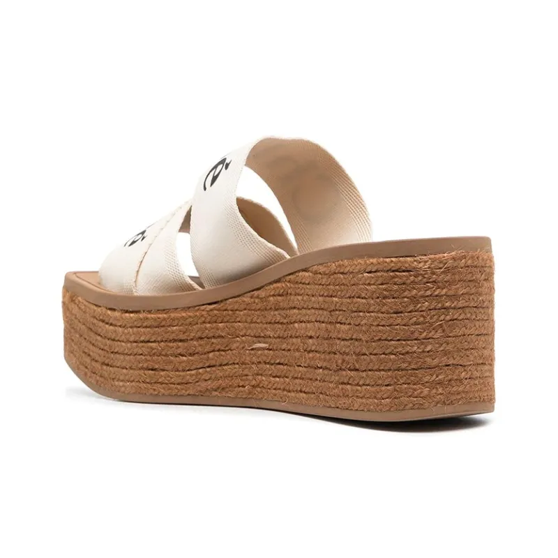 Chloe Rubber Sole Odor Resistant Slide Slippers Women's White-3