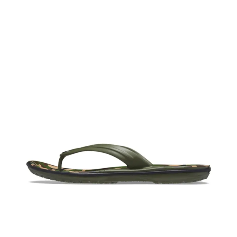 Crocs Crocband Printed Flip Flops 'Green'-0