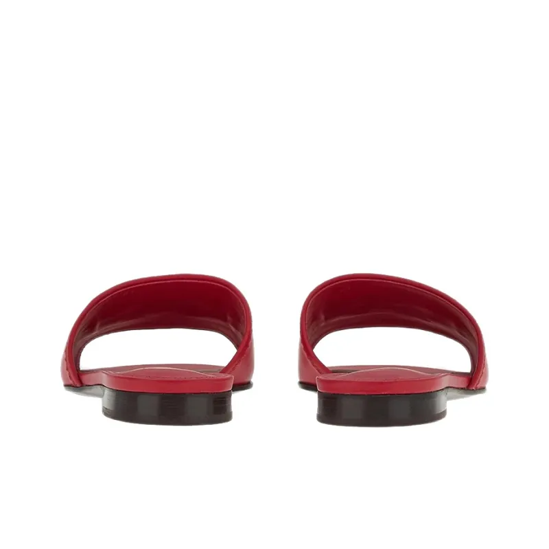 Ferragamo Slide Slippers Women's Red-4