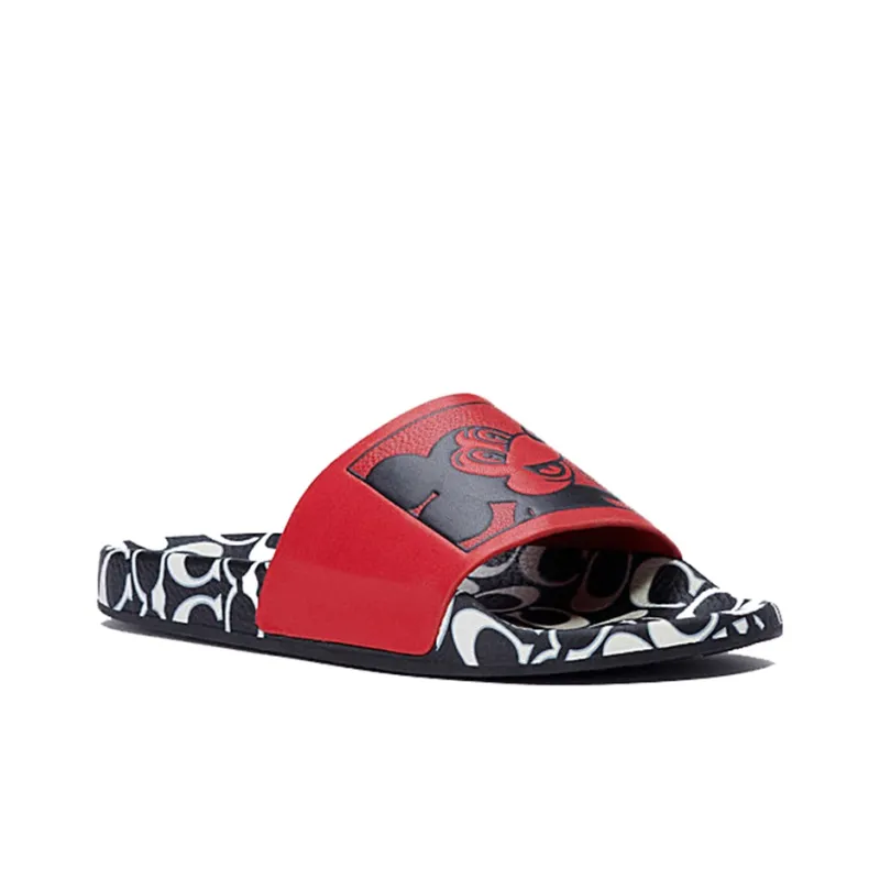 COACH Slide Slippers Women's Red/Black-3