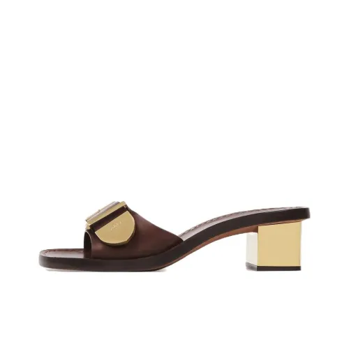 Chloé Rebecca Slide Slippers Women's Brown