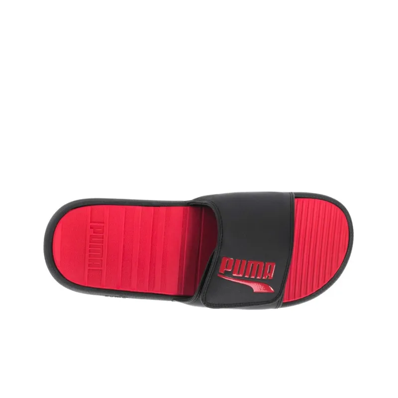 Puma Cool Cat Formstrip Slides 'Black High Risk Red'-3