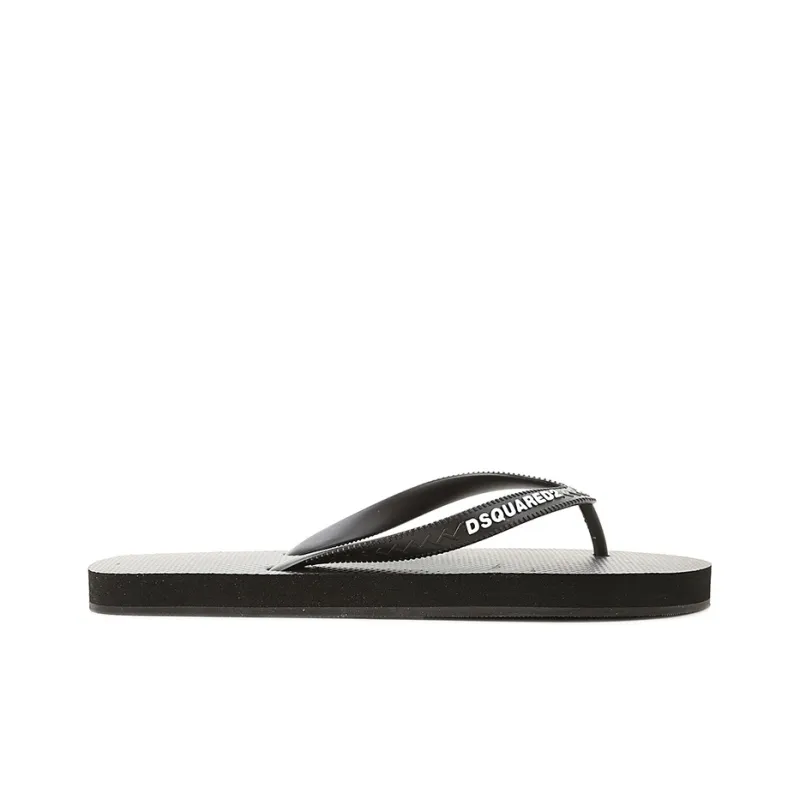 DSQUARED2 Logo Flip Flops-1