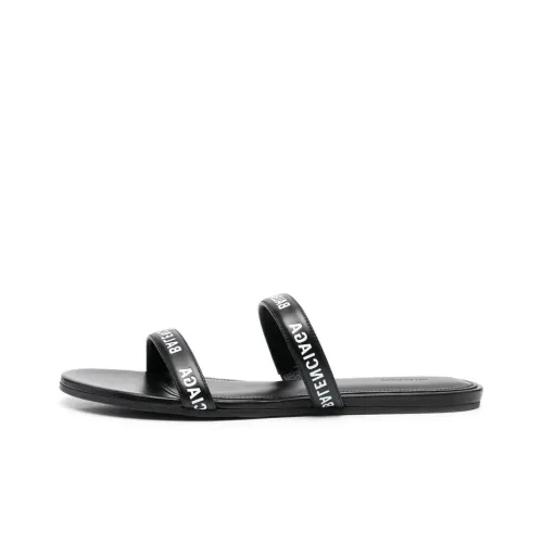 Balenciaga Logo Sandals 'Calf Black' Women's