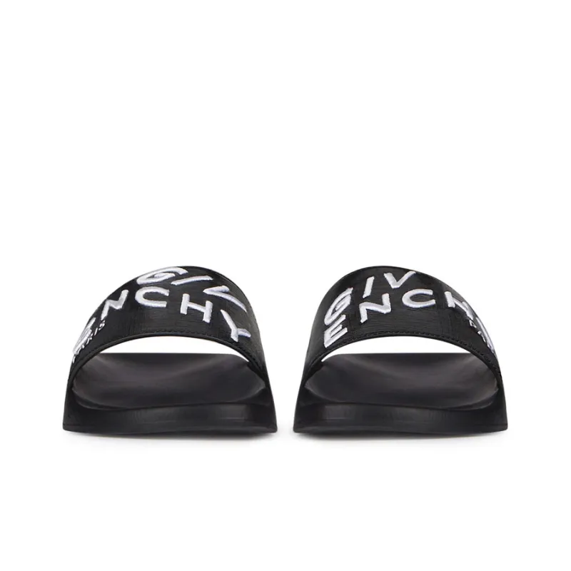 Givenchy Embroidered Flat Slide 'Black'-2