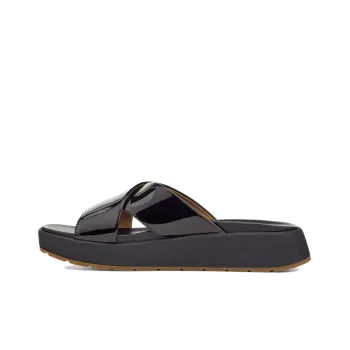 UGG Emily Patent Leather Black Slippers Women's