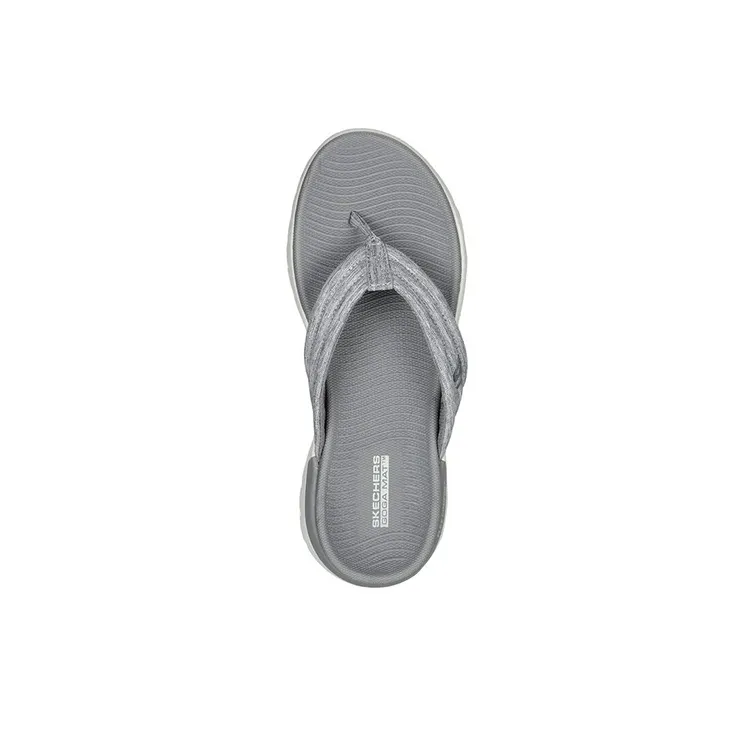 Skechers On-The-GO Fle Rubber Sole Flip Flops Women's Gray White-3