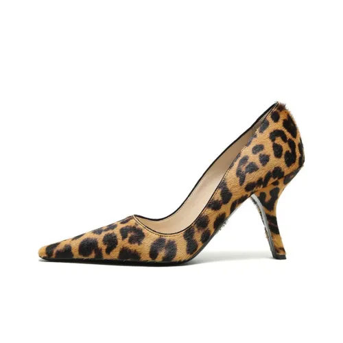 PRADA Leo Hairy Calf 100mm Pumps Leopard