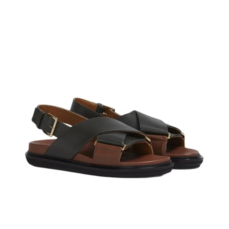 MARNI One Strap Sandals Women's Dark Blue-2