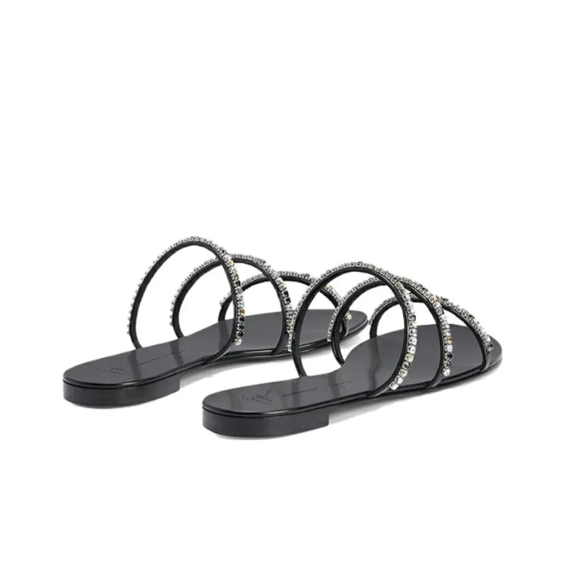 Giuseppe Zanotti Dark Colorful Embellished Sandals Women's-3