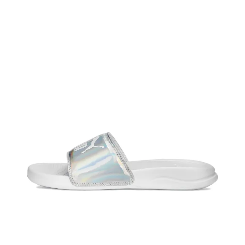 PUMA Popcat Rubber Sole Slide Slippers Women's White Silver-0