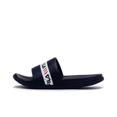 FILA Slicktender Slide Slippers Unisex Deep black Blue