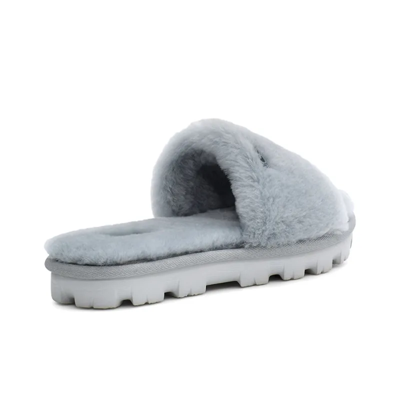UGG Cozette Slide Stylish Sandals Women's Gray Fog-4