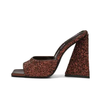 The Attico Devon Sequinned Heeled Mules Women's