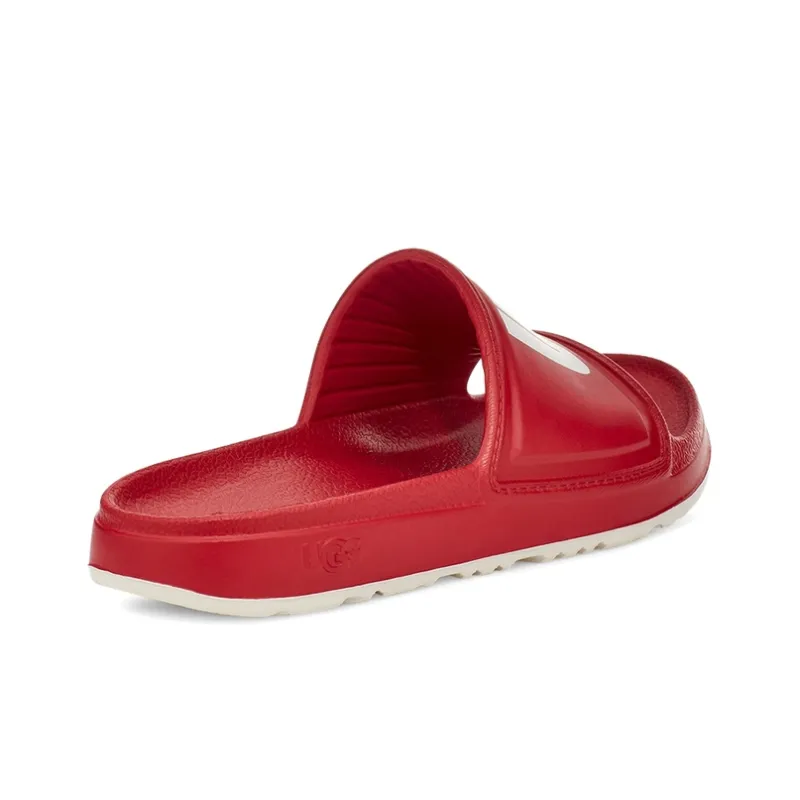UGG Rubber Sole Slide Slippers Women's Samba Red-4