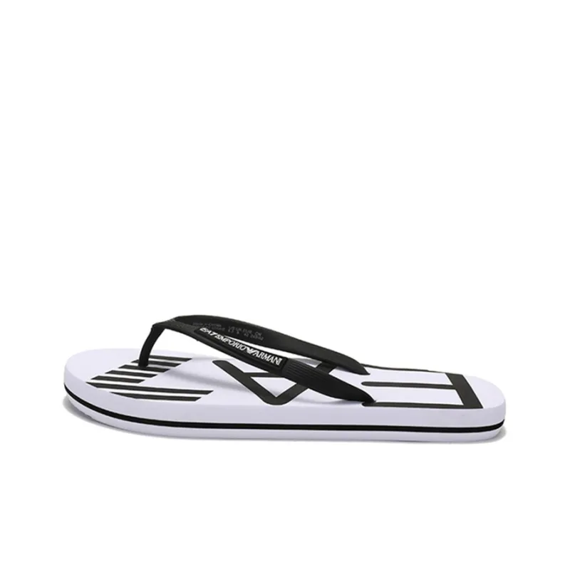 EMPORIO ARMANI EA7 Flip Flops Men's White Black-0