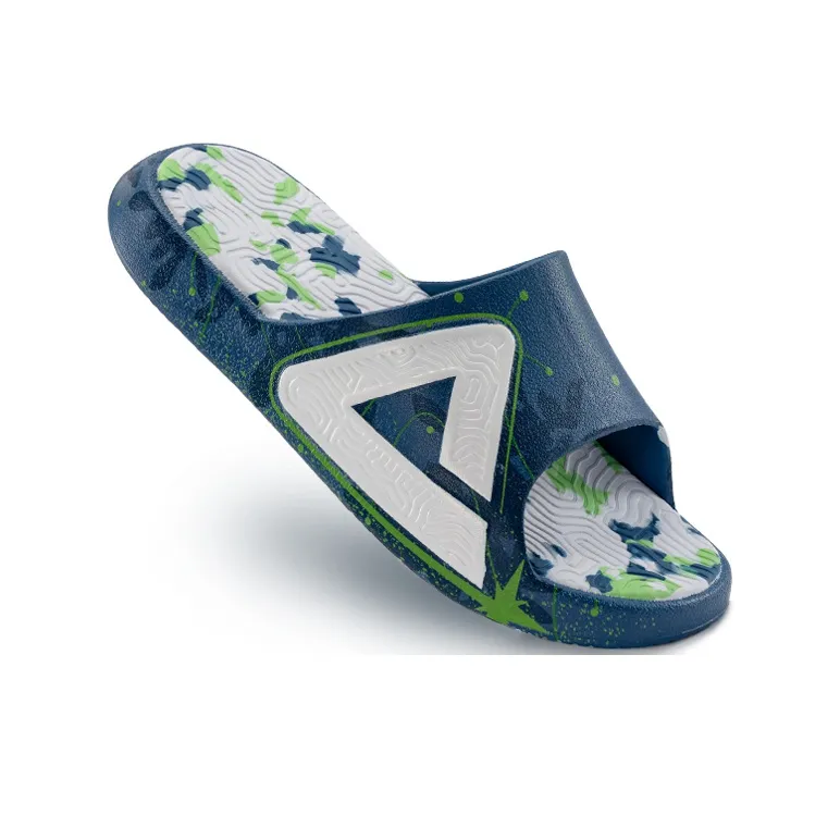 PEAK x UZIS Slide Slippers Men's Port Blue Socks Gift Box Set-2