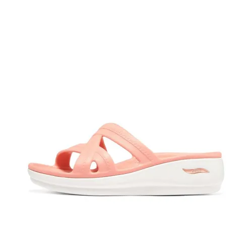 Skechers Arch Fit Series Slide Slippers Women's Rose Pink/White