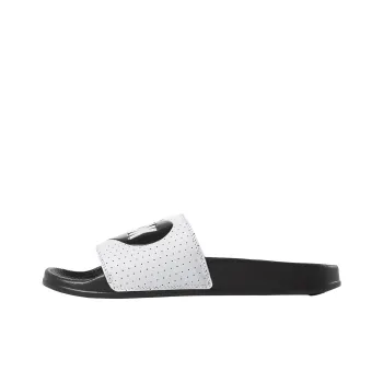 Reebok Classic Slide Soft Sole Cozy Flat Heel Sports Slippers Black White