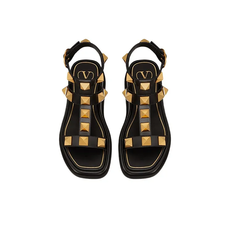 Valentino One Strap Sandals Women's Black-4