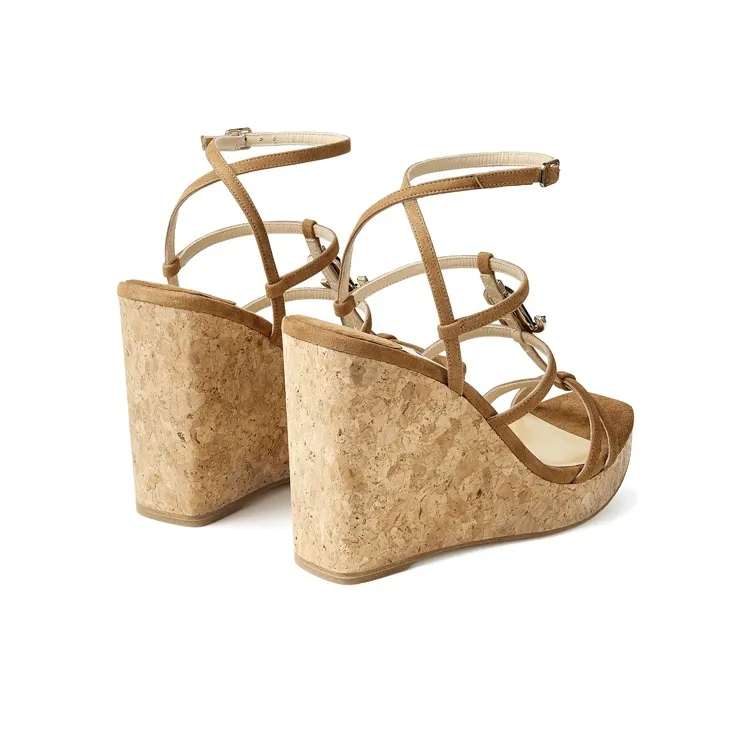 Jimmy Choo Cuoio Strap Sandals Women's Brown-4