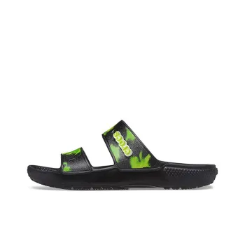 Crocs Soft Sole Shoe Black Green Unisex 'Black Green'