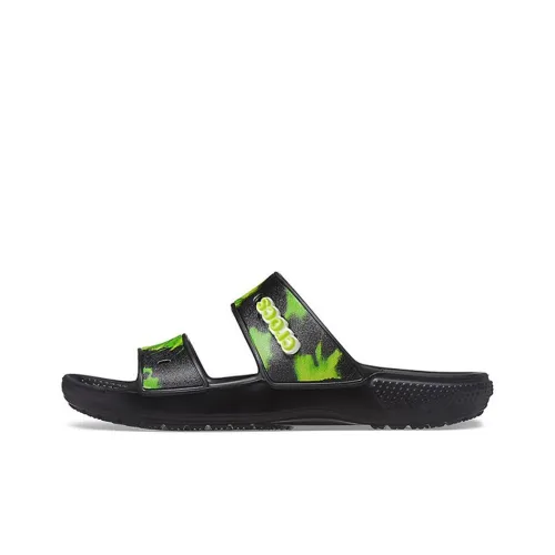 Crocs Soft Sole Shoe Black Green Unisex 'Black Green'