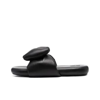 OFF WHITE Extra Padded Bow Slide Black Black Women's