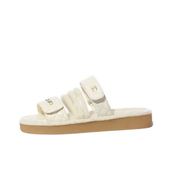 CHANEL Slide Slippers Women's Ivory White