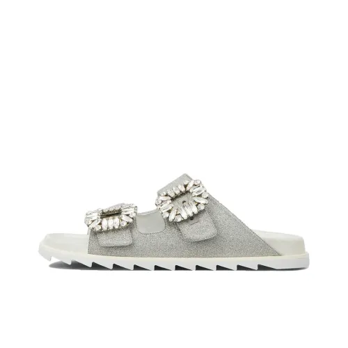 Roger Vivier Slide Slippers Women's Silver