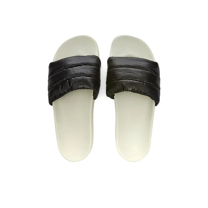 RICK OWENS/RO Rubber Sole Slide Slippers Men's Black White-3