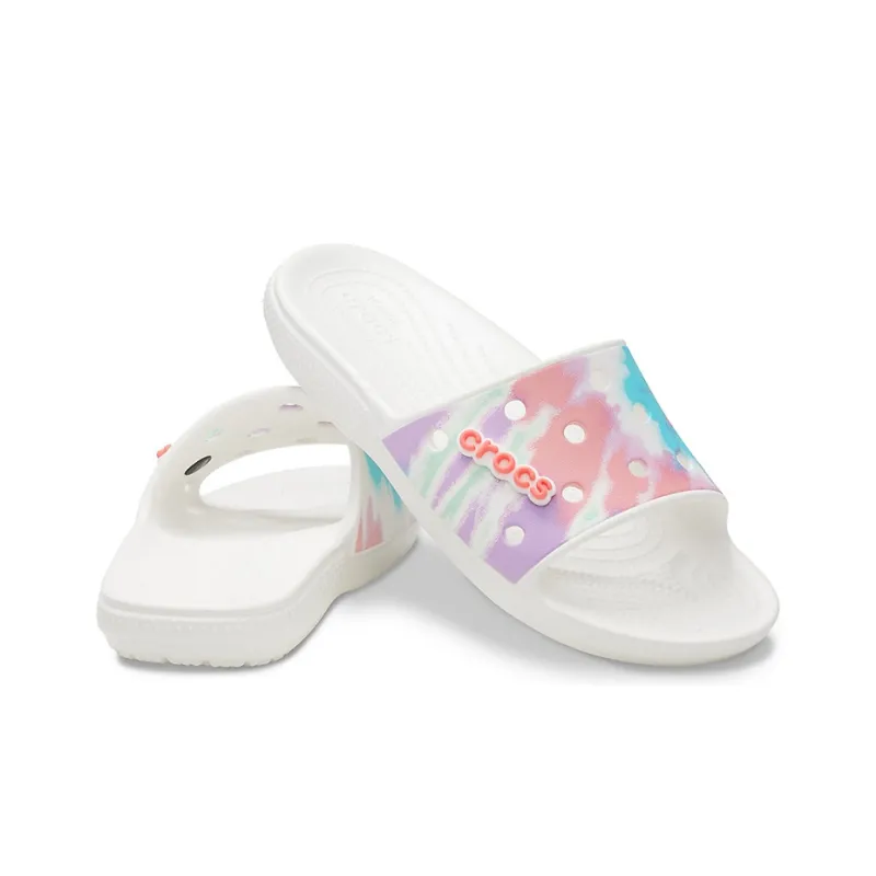 Crocs Classic Tie Dye Pattern Slippers Multi Color-5