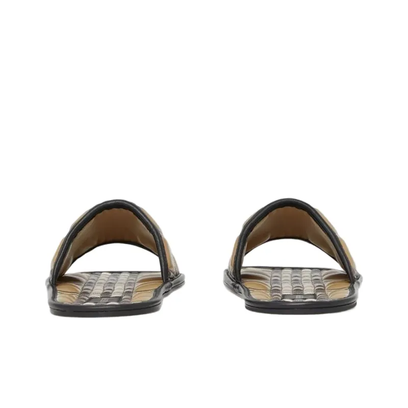 Burberry Check Quilted Flat Slides-3