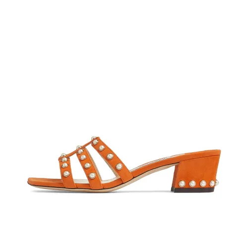 Jimmy Choo Slide Slippers Women's Amber Orange