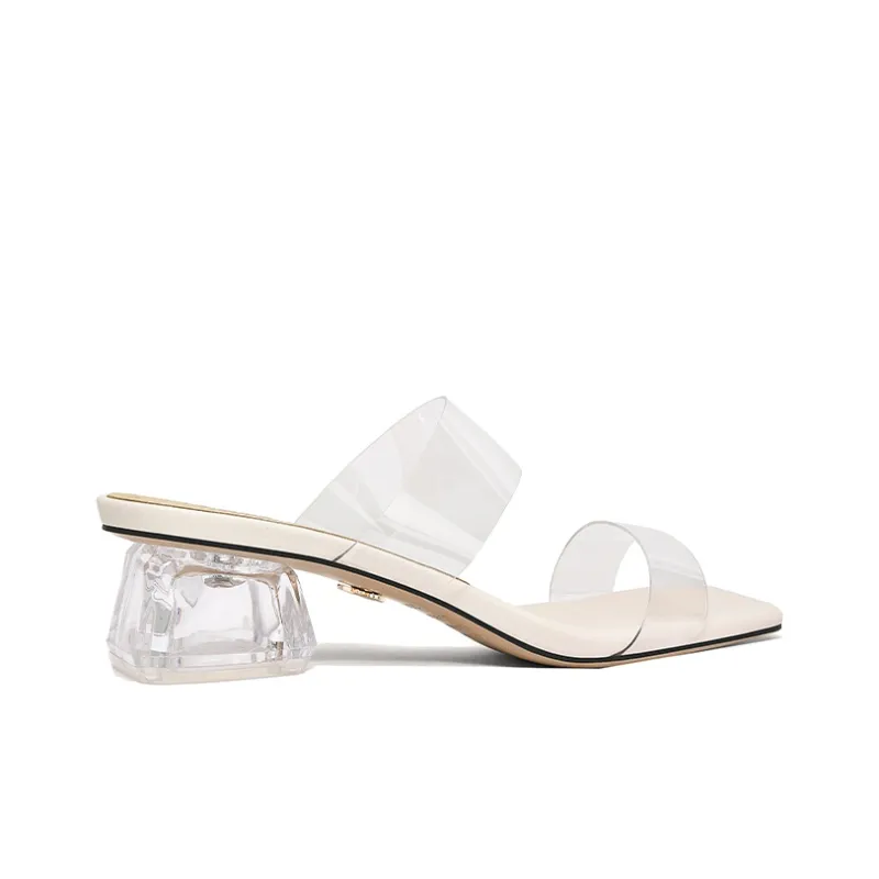 Lily Wei Slide Slippers Women's Ecru-1