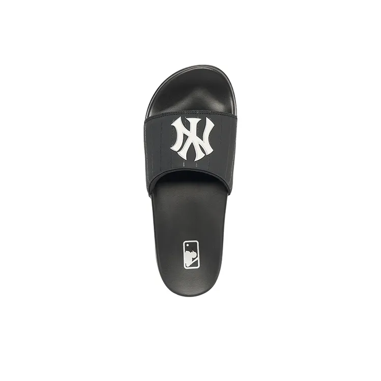 MLB Slipper Slide Slippers Unisex Black White-3