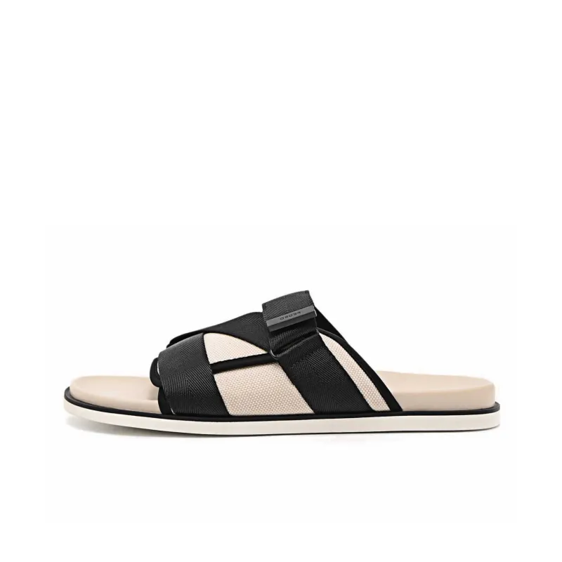 PEDRO Slide Slippers Men Beige/Composite Color-0