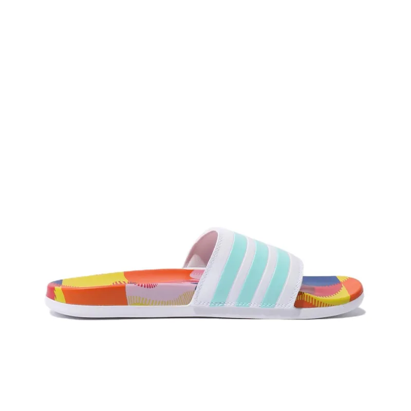 Adilette Adidas Comfort Slide 'White Clear Aqua'-1