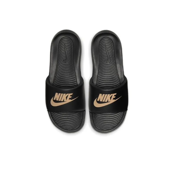 Nike Victori One Slide 'Black Metallic Gold'-2