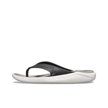 Crocs LiteRide Beach Flip Flops Black Gray 'Black Grey'
