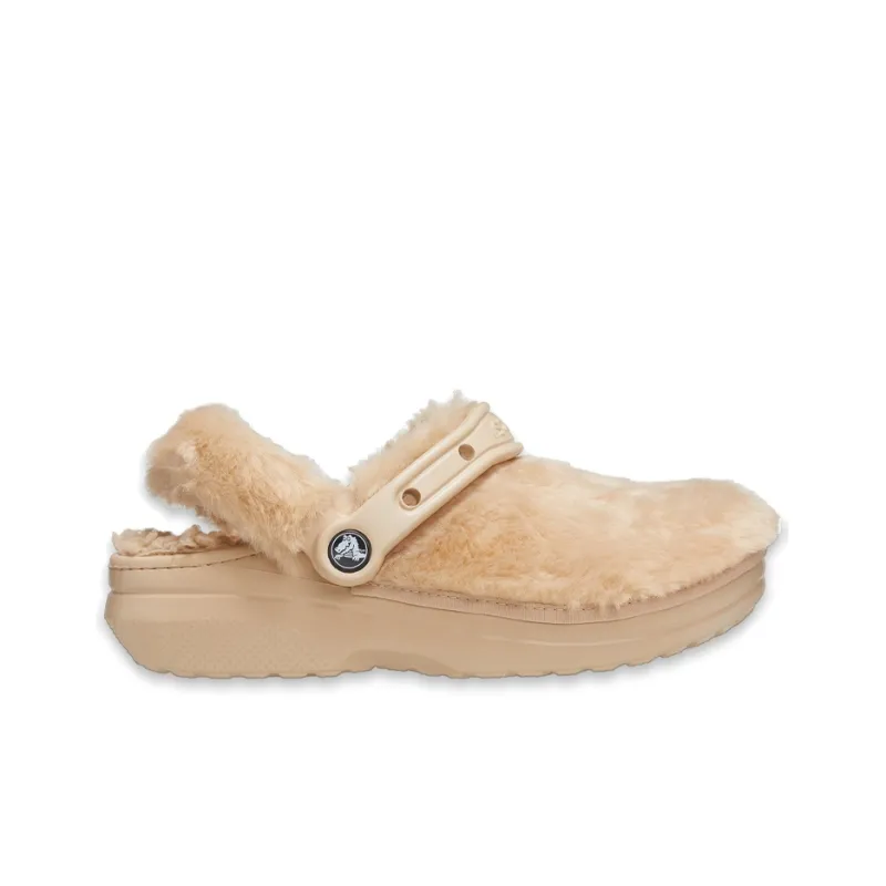 Crocs Classic Fur Sure Clogs 'Chai' Women's-1