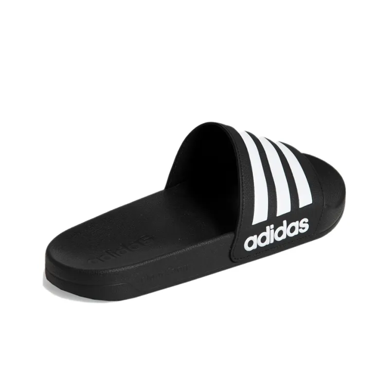 Adidas ADILETTE SHOWER Rubber Sole Slide Slippers Unisex Black White-3