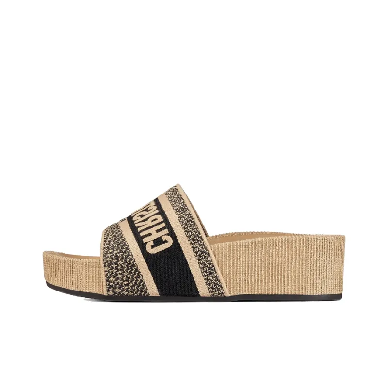 DIOR Dway Slide Slippers Women's Beige Camel-0