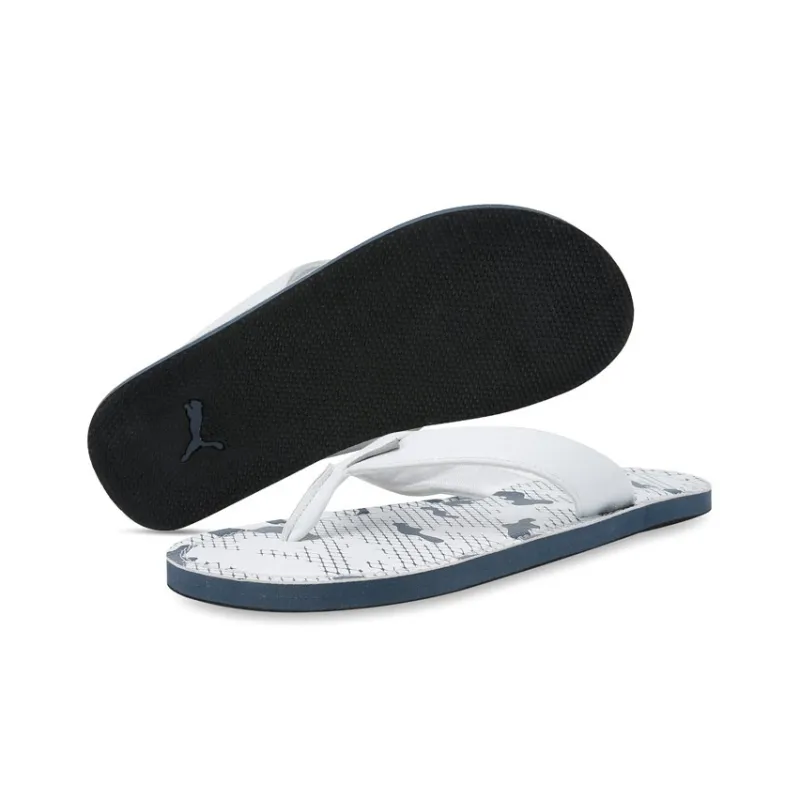 PUMA Rubber Sole Slip-Resistant Slippers Men's White-3
