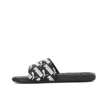 PUMA Cool Cat Bold 2 Slide All Over Logo Black White