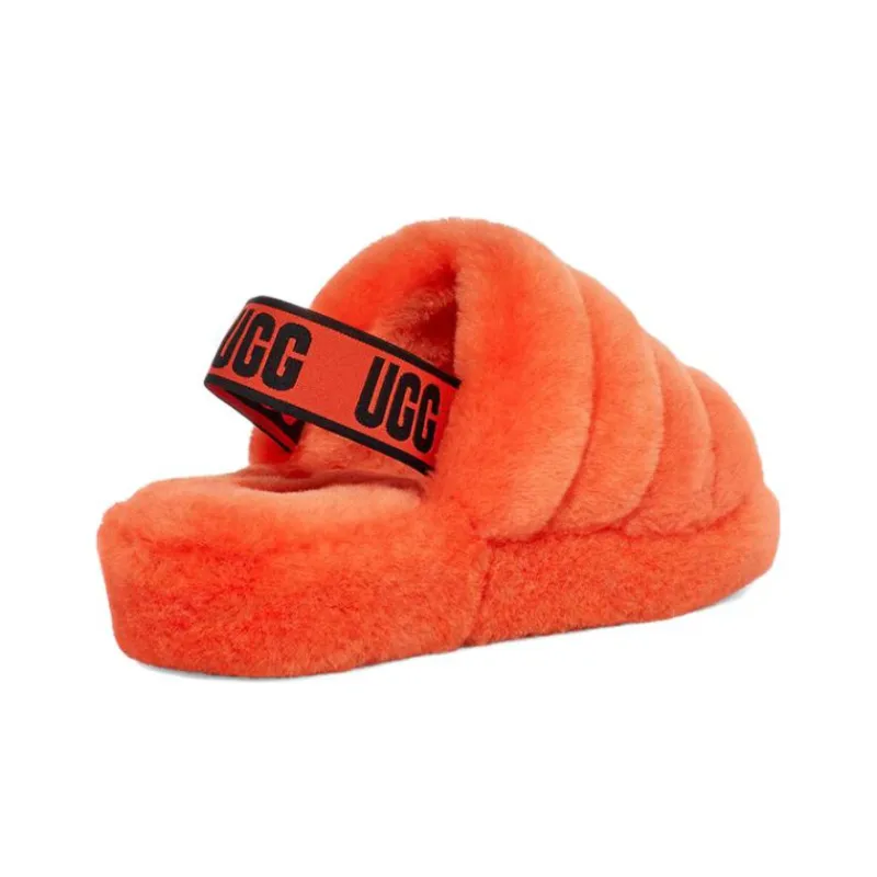 UGG FLUFF YEAH Slippers Women's Orange-3