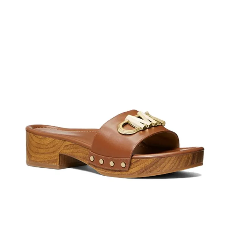 MICHAEL KORS Abrasion Resistant Slide Slippers Women's Brown-2