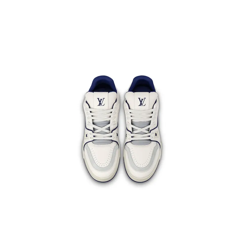 LOUIS VUITTON Lv Trainer Sneakers 'White Navy'-2