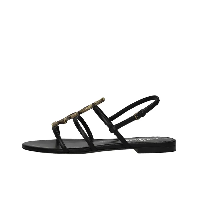 SAINT LAURENT One Strap Sandals Women's Black-0